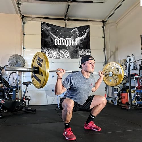 Miniatura 7 de Arnold Schwarzenegger Conquer - Bandera inspiradora motivacional para oficina, gimnasio, decoración de pared, bandera de 3 x 5 pies, divertido