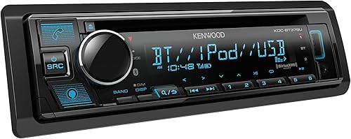 Miniatura 2 de Kenwood KDC-BT378U – Receptor estéreo Bluetooth para automóvil con reproductor de CD, SiriusXM