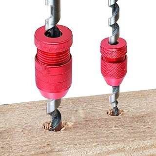 Drill Depth Stop for Drill Bits,Adjustable Drill Stop Applicable Size Range 5/64"-3/16",15/64"-7/16",Aluminum Drill Bit Stop Collar Set for Woodworking Tools & Hand Tools,2 Pcs