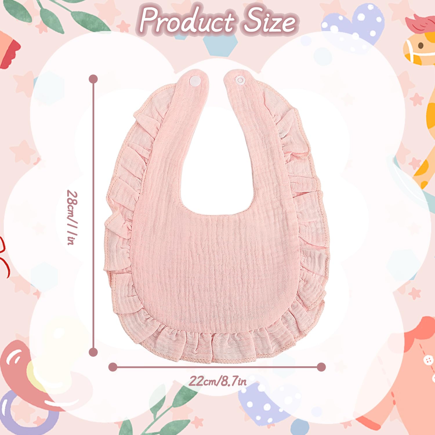 Baberos de muselina para bebé, baberos para recién nacidos y niños pequeños 0-24 meses, pack de 3 suaves y absorbentes para bebés unisex