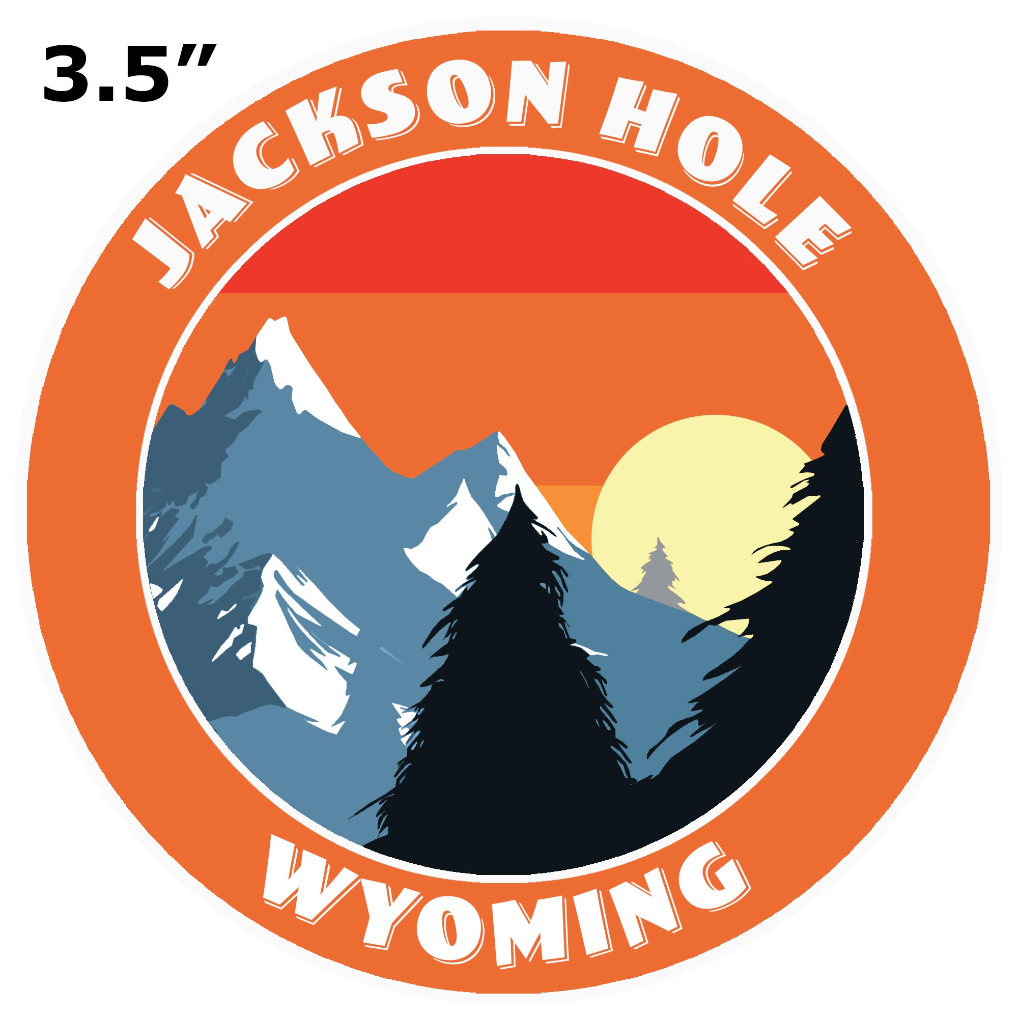 Jackson Hole, Wyoming Decorative Car Truck Decal Window Sticker Vinyl Die-Cut Wildlife Travel Adventure Vacation Tourist Souvenir