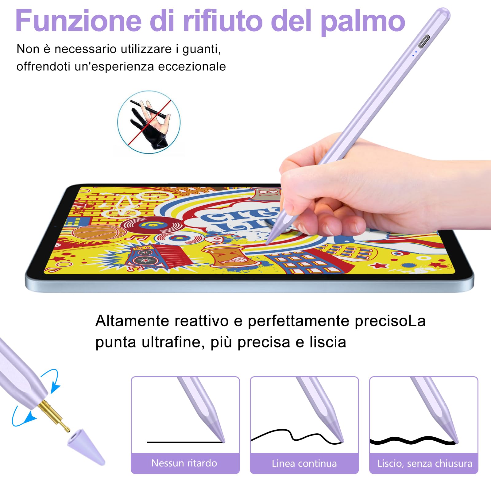 KBCASE Penna per Apple iPad (2018-2025) Pencil per iPad A16