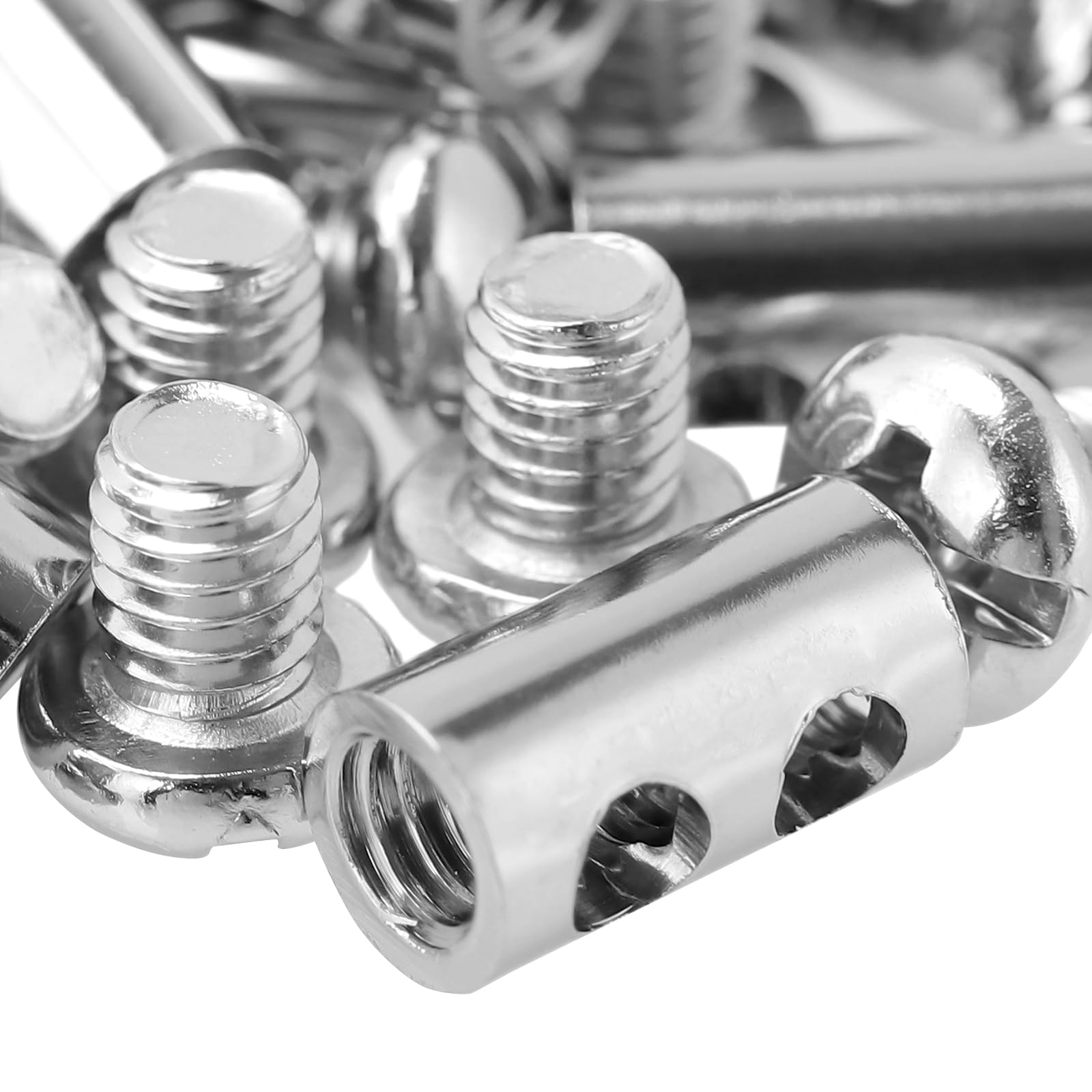 100 sztuk 10 x 5,9 mm zacisk do liny drucianej, zacisk do liny drucianej Duplex, otwór przelotowy 3 mm, podwójne ko?cówki stalowe zaciski do kabli i drutów z miedzi, do lin stalowych i kabli o