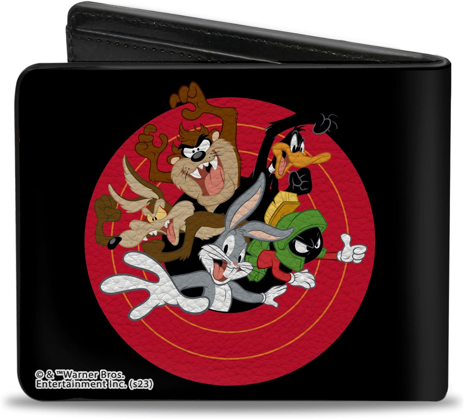 Buckle-Down Looney Tunes Wallet, Bifold, Looney Tunes Character Bullseye Pose Black, Vegan Leather - Image 2