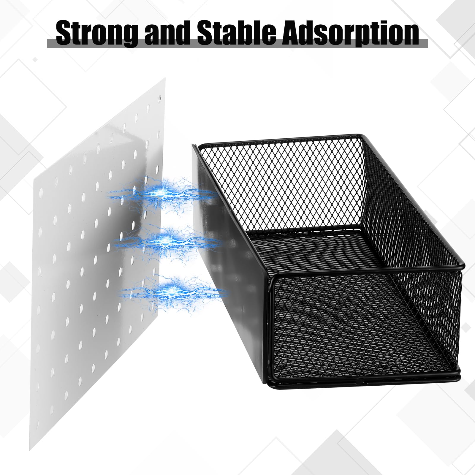 Tioncy 3 Pcs Magnetic Pegboard Baskets 2 Sizes Peg Board Baskets - View #10