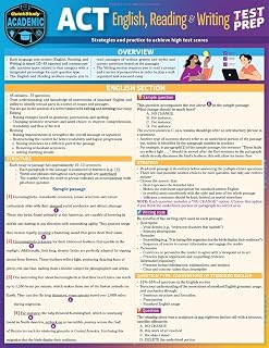 ACT English, Reading & Writing Test Prep: QuickStudy Laminated Guide by Tiffany Perkinz MA