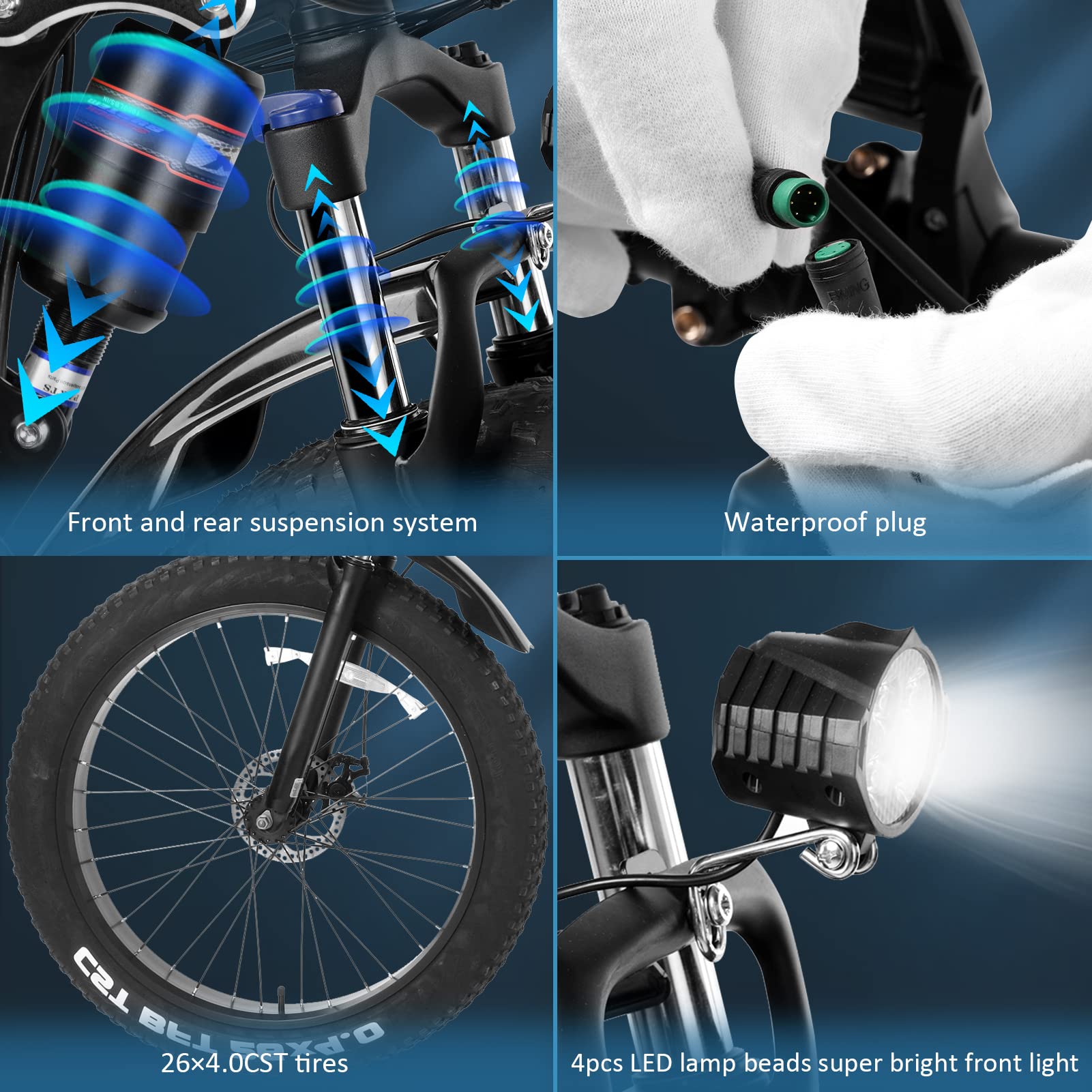KAISDA E-Bike Klapprad Elektrofahrrad Mit 20 Zoll Fat Tire, 48V 13Ah  Lithium-Akku fr Lange Reichweite bis 75KM, 7-Gang-All-Terrain Ebike Herren  fr MTB, Strand & Schnee (K3) : Amazon.de: Sport & Freizeit