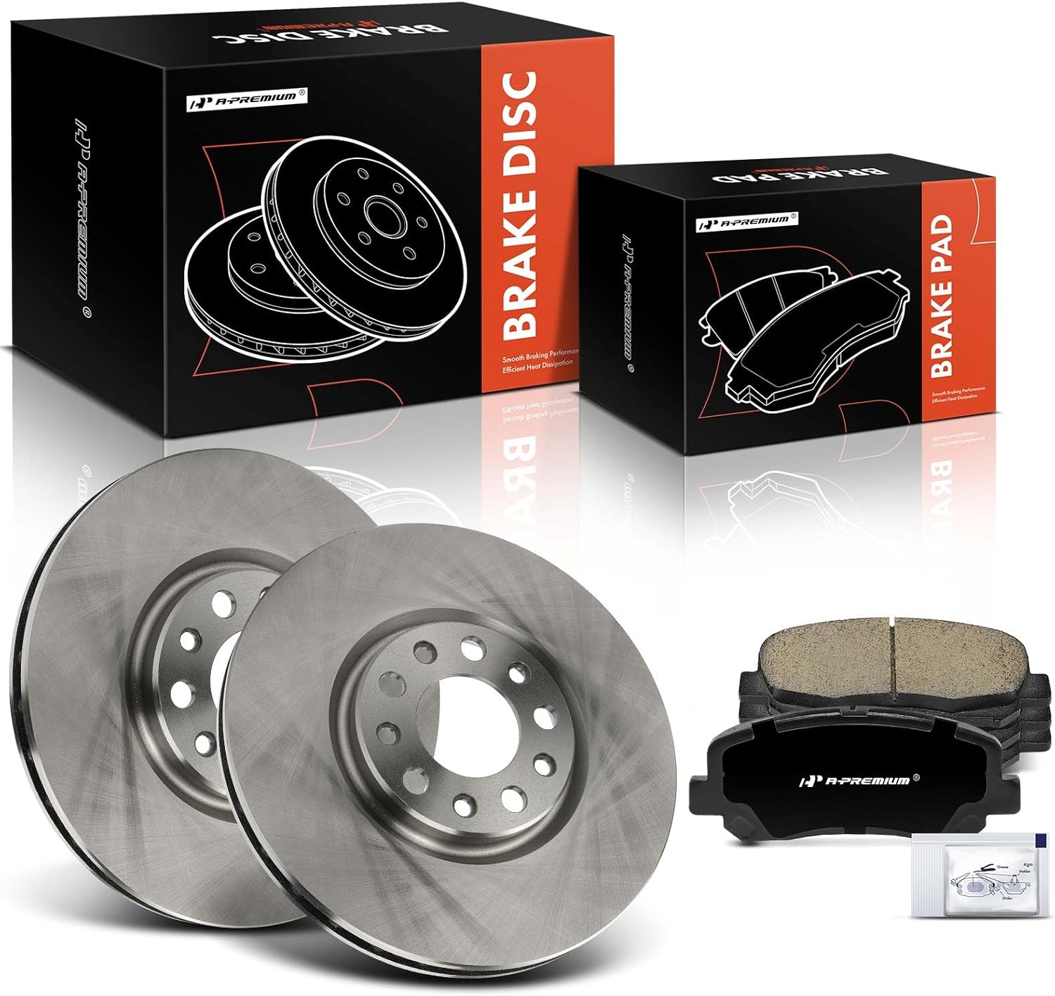 A-Premium 12.00 inch (305mm) Front Vented Disc Brake Rotors + Ceramic Pads Kit Compatible with Select Chrysler and Dodge Models - 200 2015-2017, Dart 2016, 6-PC Set