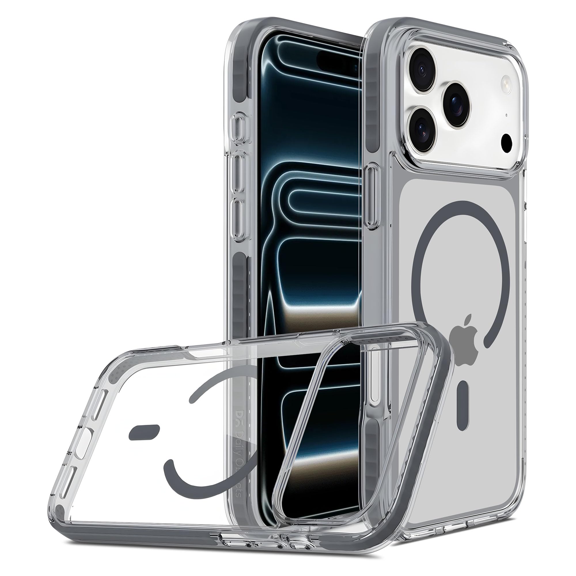 DailyObjects Stride Clear 2.0 Magnetic Case Cover Compatible with iPhone 17 Pro | Wireless Charging Slim Back Cover | 2 Layer Edge Protection & Shockproof