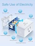 EIGHTREE Mini Smart Plug 5GHz Wi-Fi Compatible, Smart Plugs That Work with Alexa & Google Home &SmartThings, Energy Monitor, Remote Control, Timer & Schedule, Wi-Fi Plugs 15A, 2 Packs