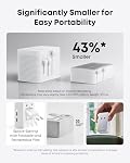 Anker Nano European Travel Plug Adapter, 5-Port Fordable Travel Adapter with 1AC 2USB-A 2USB-C Ports,Temperature Control, Essentials for Over 200 Countries, Ideal for Travel (1-Pack) (White)