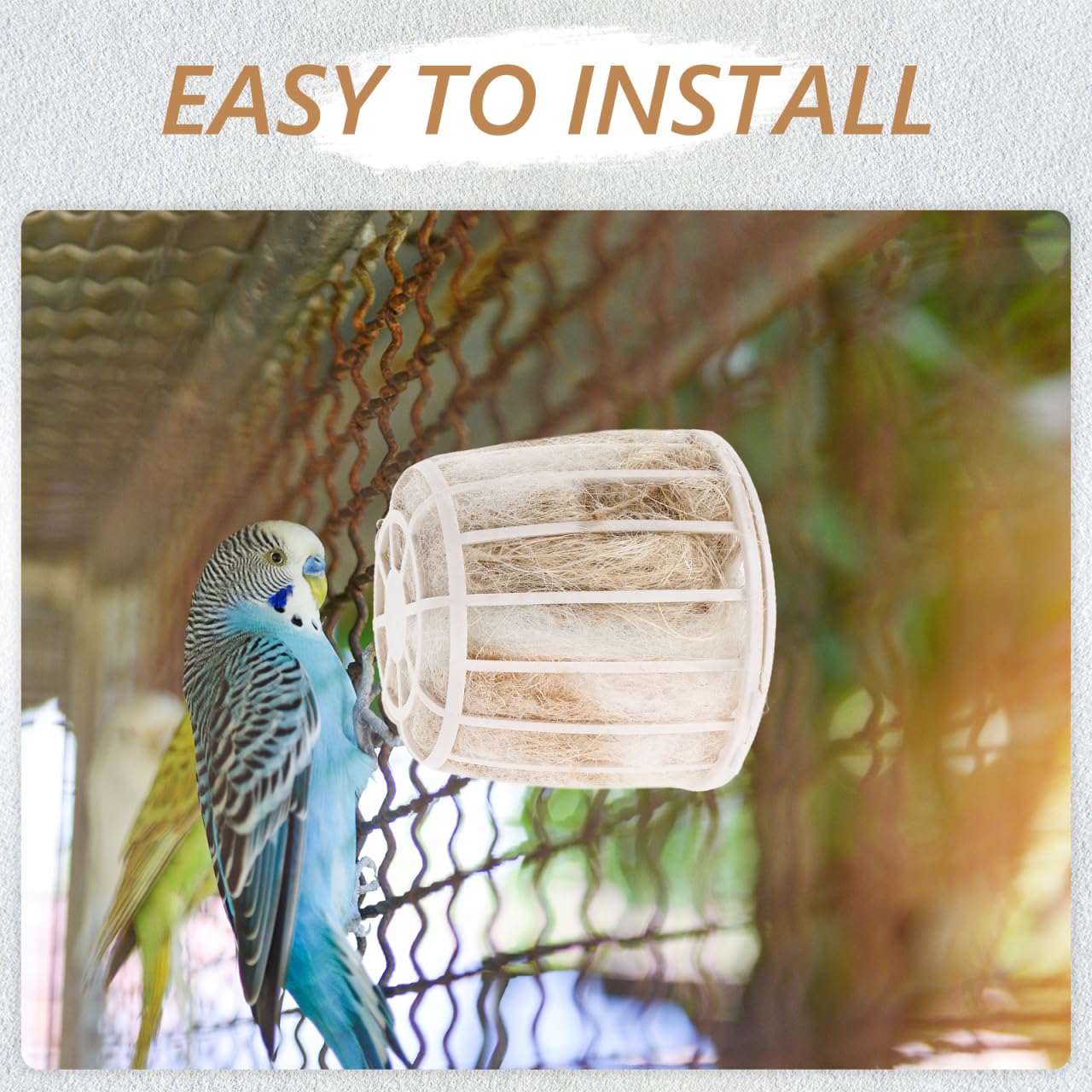 Matériau du nid d'oiseaux en jute et matériau de nidification respirant pour oiseaux Idéal pour les nichoirs et les nichoirs Matériaux 100 % naturels Indispensables pour les oiseaux