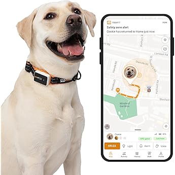 Dog GPS Tracker - No Subscription Fees - Suitable for All Dogs and Fits All Collars - Smart Activity Tracker, Satellite Tracking with Unlimited Range (Black)