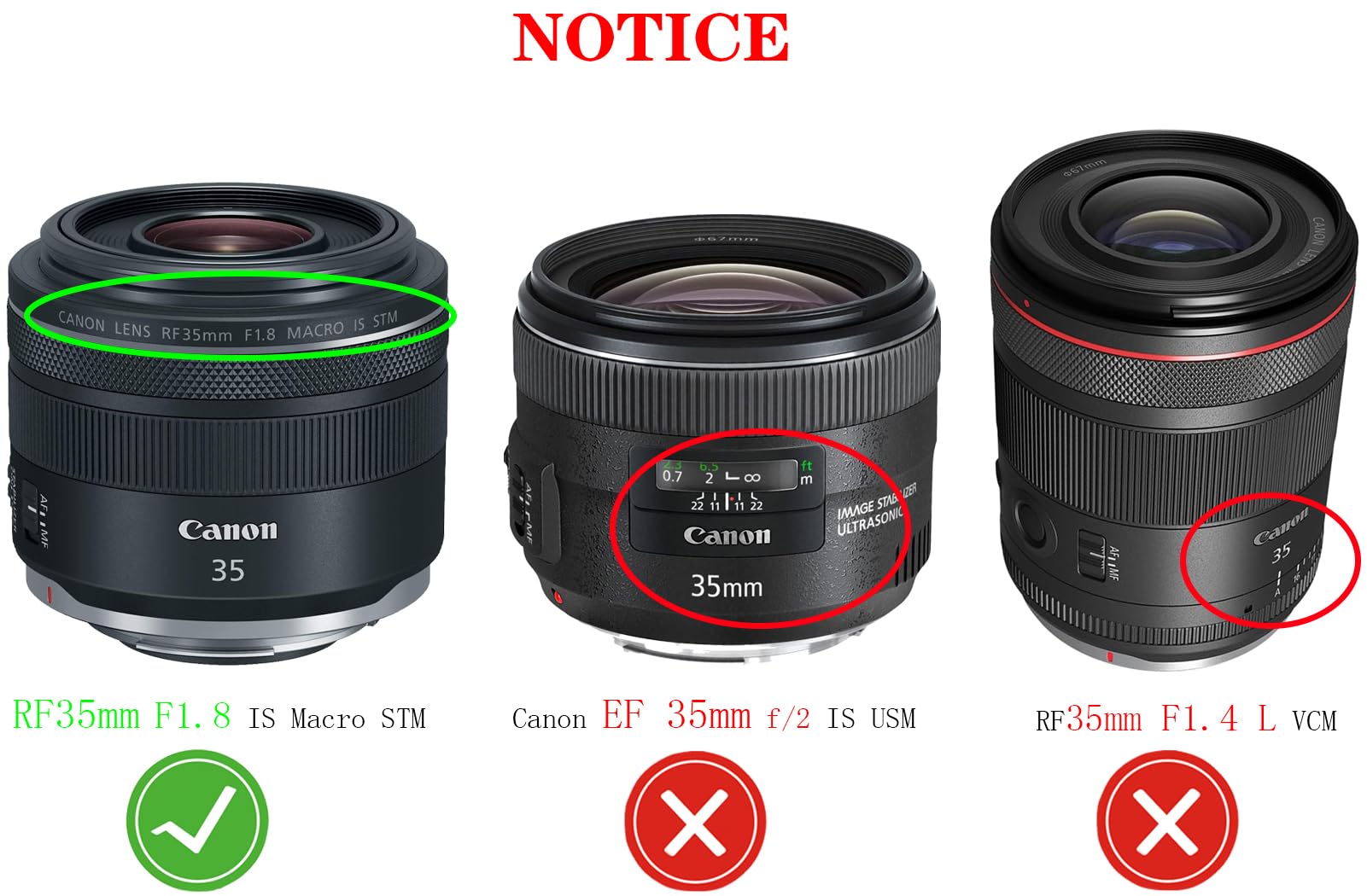 Amazon.com : 52mm Lens Cap Cover for Canon RF 35mm F1.8 is Macro