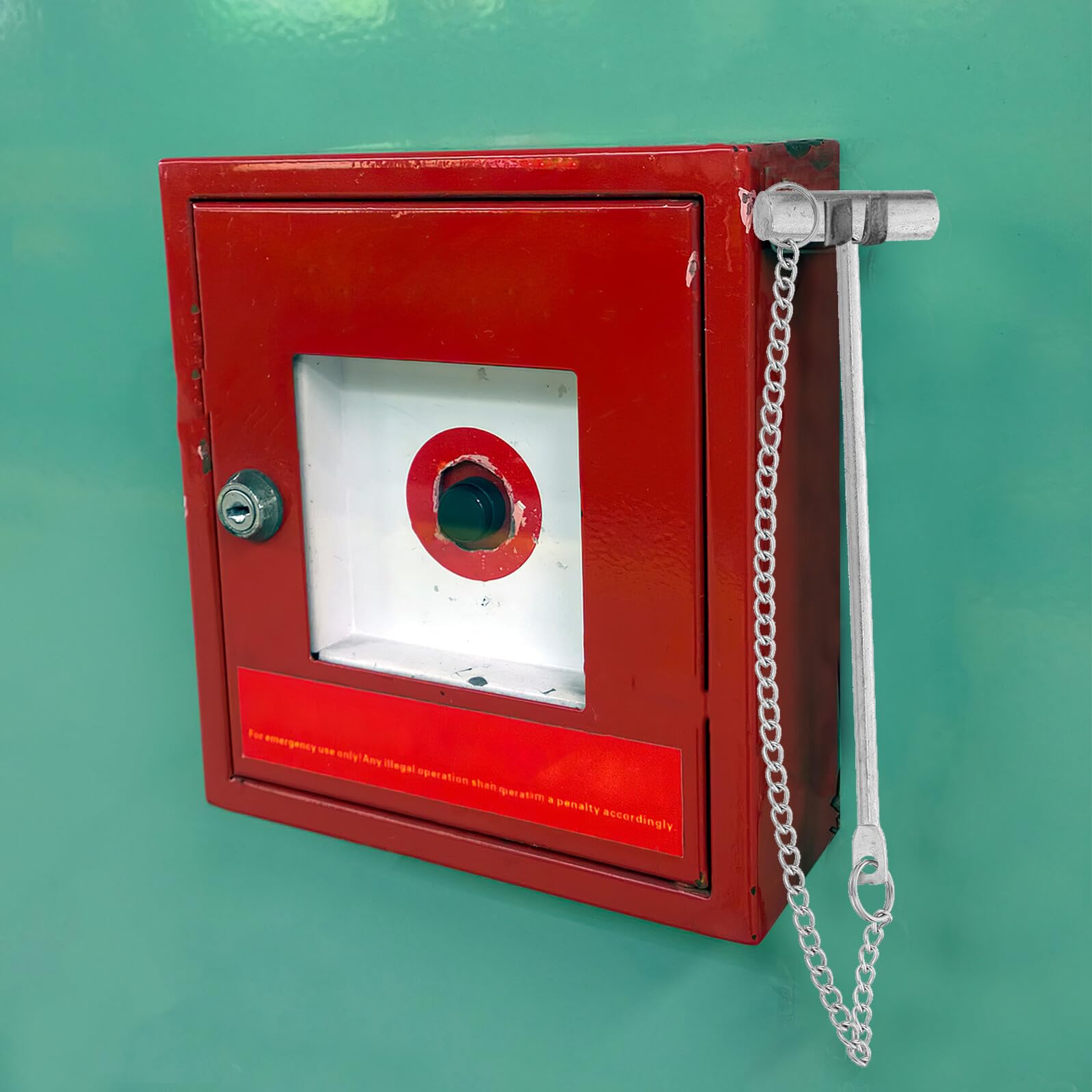 Martello Antincendio in Acciaio Inox per Emergenza, Mini Martello di Sicurezza per Pulsante Allarme e Strumento di Fuga Rapida per Edifici, Fabbriche e Abitazioni