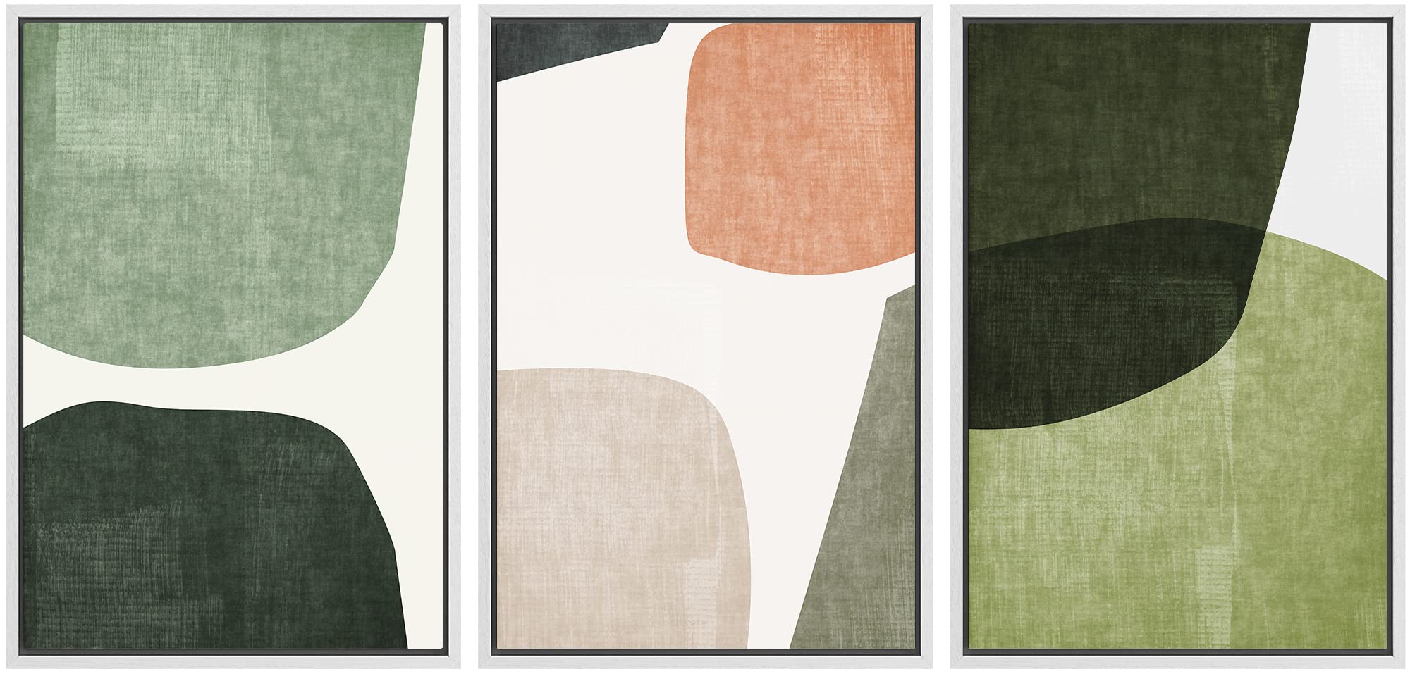 SIGNWIN Framed Canvas Print Wall Art Set Coastal Serenity Abstract Seaside Illustrations Modern Art Decorative Rustic Calm/Zen for Living Room, Bedroom, Office - 24"x36"x3 Natural — view 55