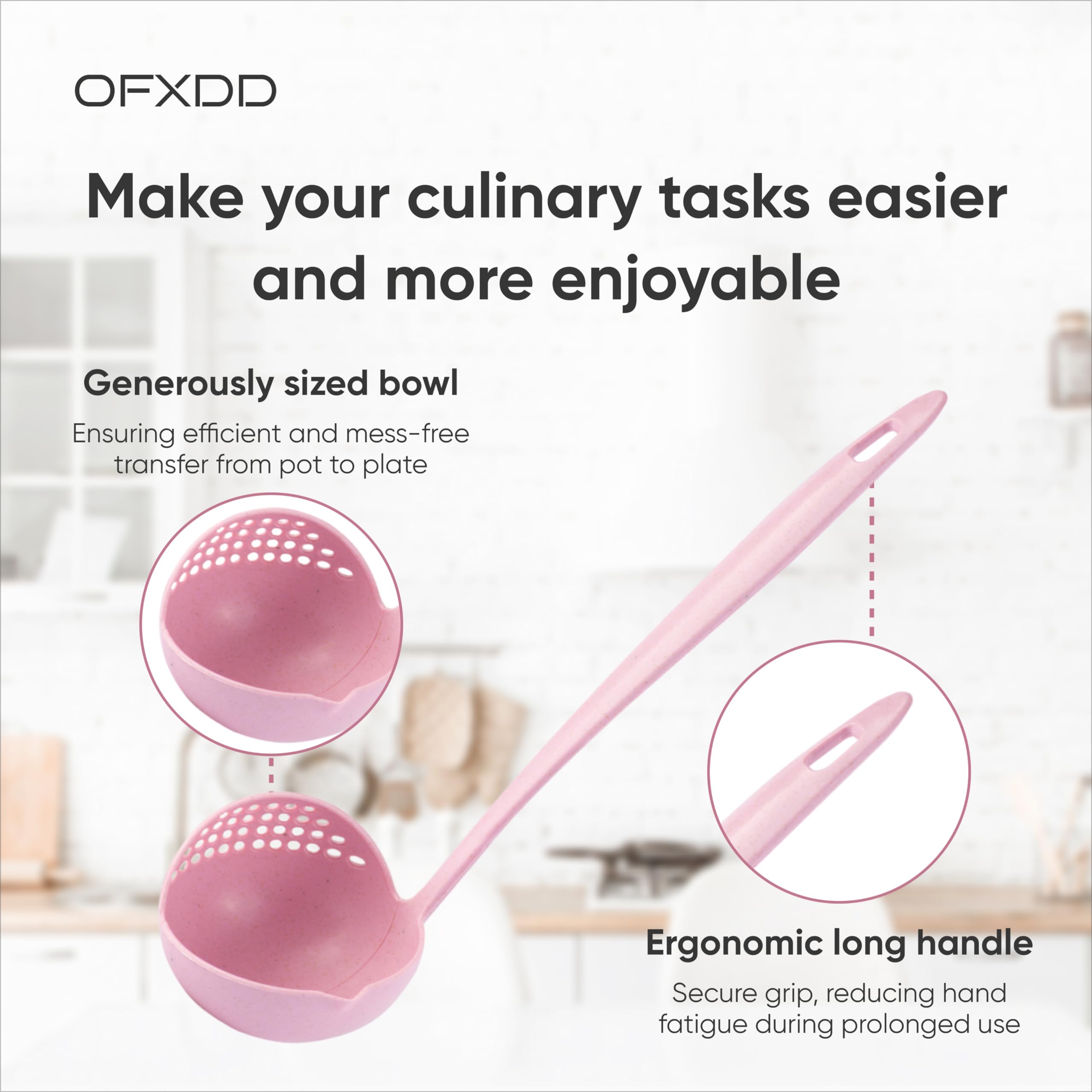 Ladle Spoon 11.42 Inches - Kitchen Soup Ladle for Serving - Large Ladles  for Cooking with Long Handle - Plastic Ladle for Pancake Batter & Gravy :  Amazon.sg: Home