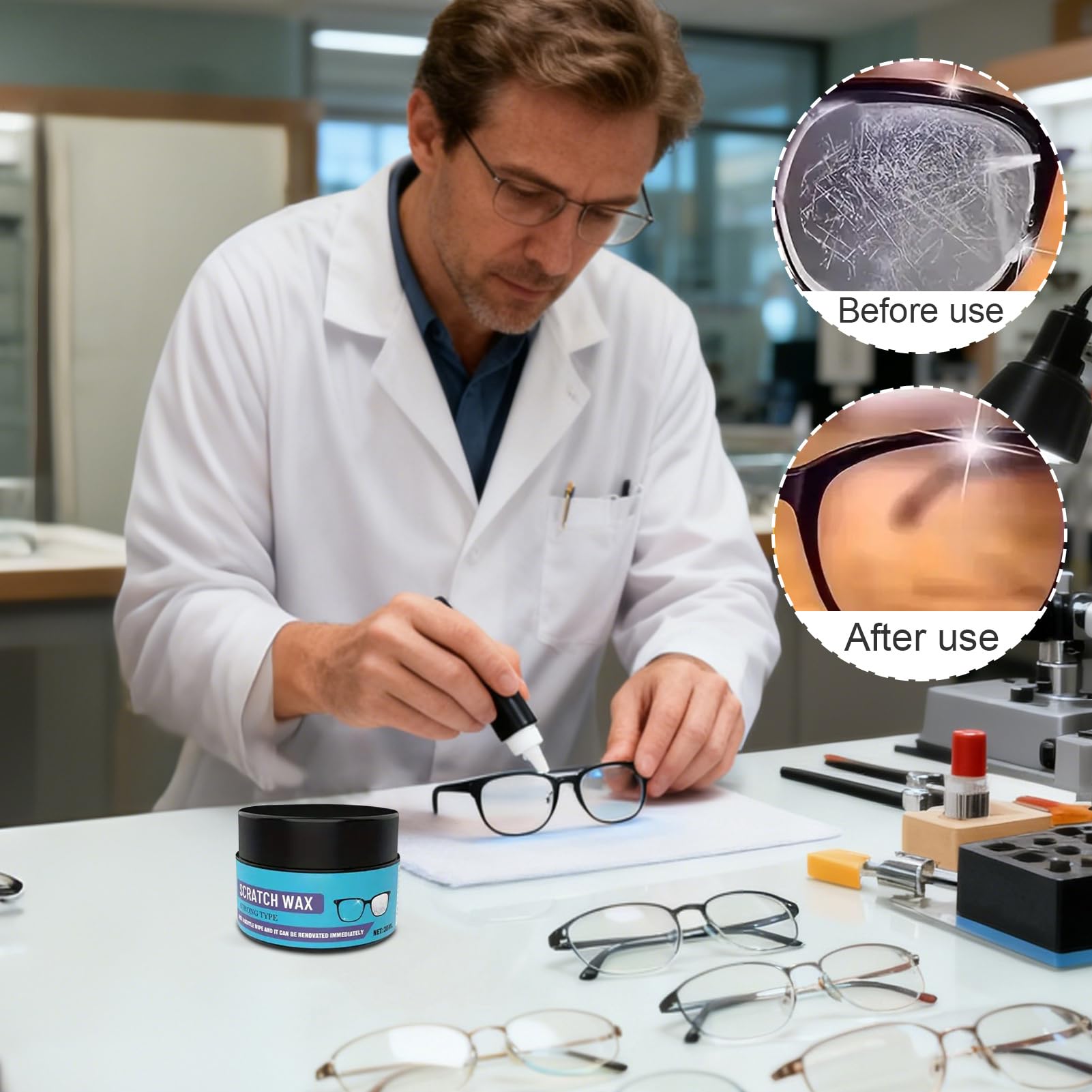 Brillenglas Kratzer Entferner Reiniger Mit Einfacher Anwendung Zum Schutz