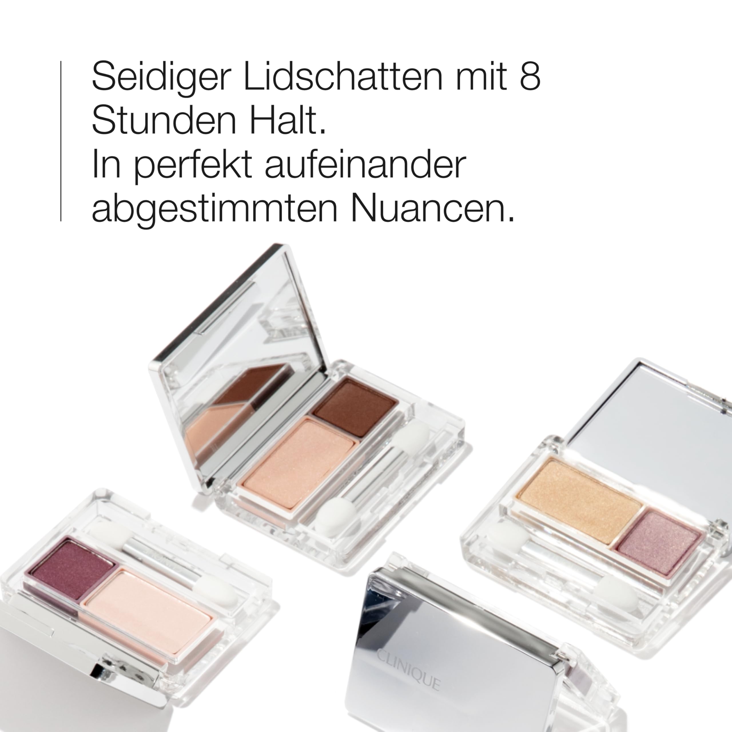 Clinique All About Shadow™ Duo. Perfekt abgestimmter Lidschatten für vielseitige Looks | ultra leicht + 8 Stunden Halt