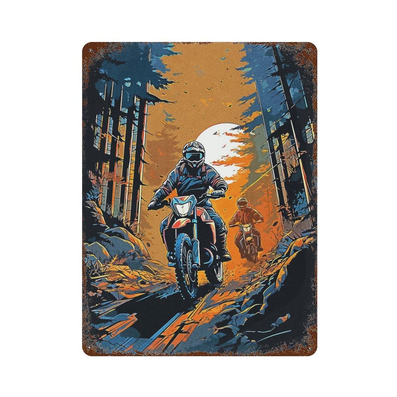 Exploring Wilderness Trail Retro Metal Sign 15.7"x11.8", Classic Wall Plaque for Garage, Pub Or Kitchen