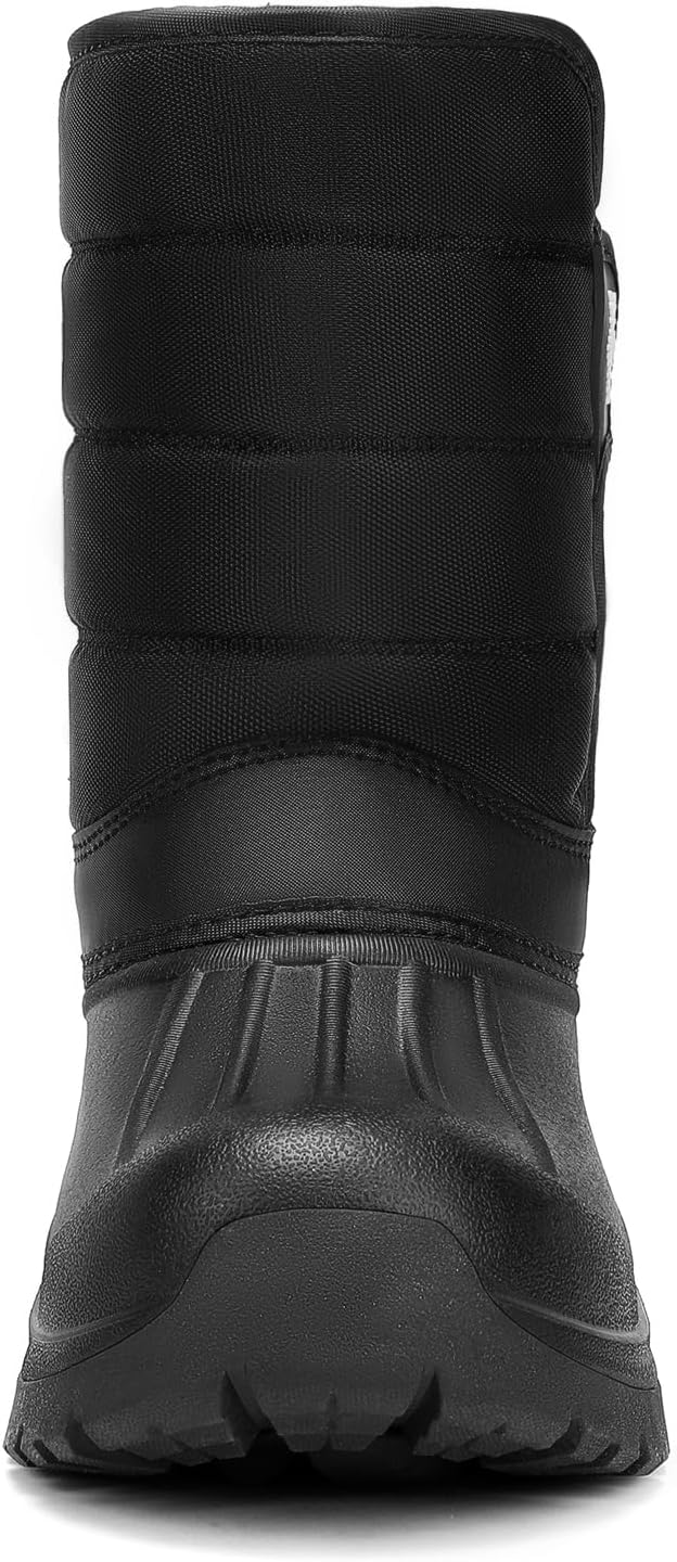 koppu Kids Snow Boots for Boys Girls Water-Resistant Mid Calf Winter Boots with Faux Fur Lining Hook and Loop Closure Anti-Slip Lightweight EVA Midsole (Toddler/Little Kids/Big Kids)