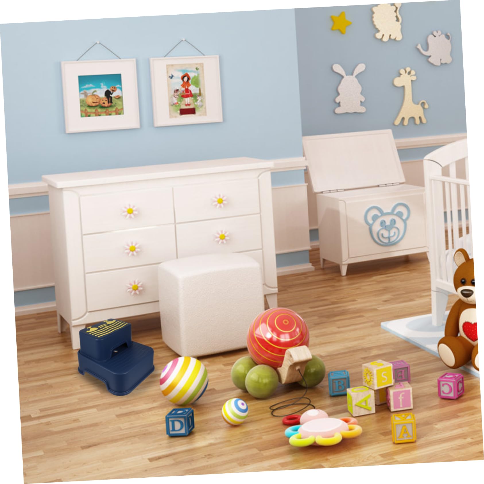 BESTonZON Marchepied Antidérapant Niveaux pour Garçon Fille Escabeau Pratique pour Lavabo Et Toilettes pour Apprentissage Indépendant Et Hygiène Personnelle