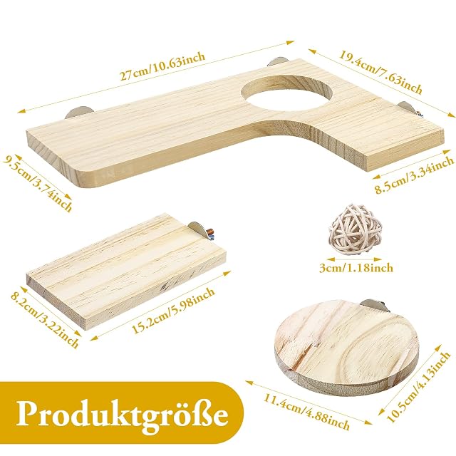Foto 7 de 7 de JRSHIRLEYLTD Plataforma de juguete para hámster, plataforma para animales pequeños, chinchilla, ratas