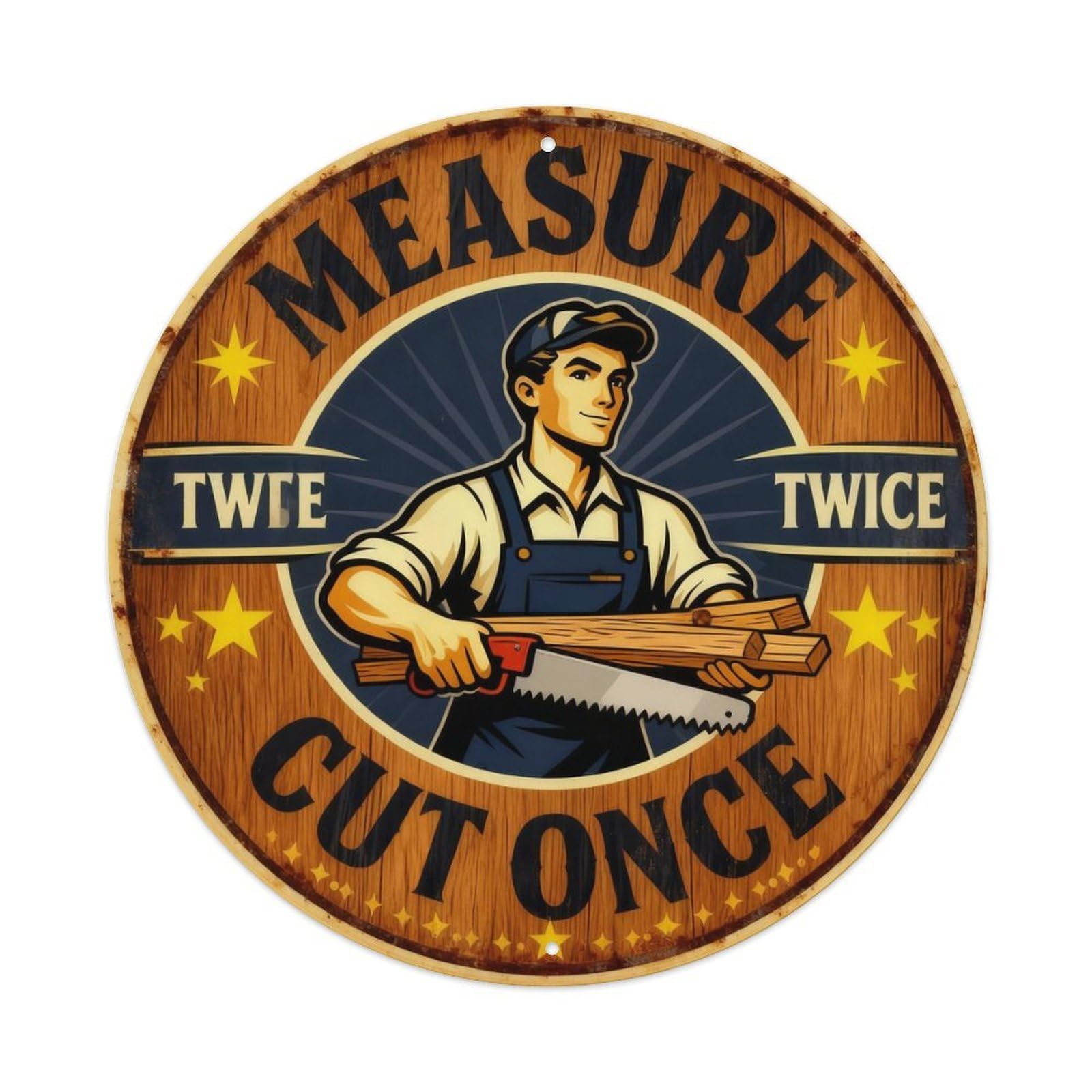 Carpenter Woodworking Tin Sign Metal Tin Sign Plaque