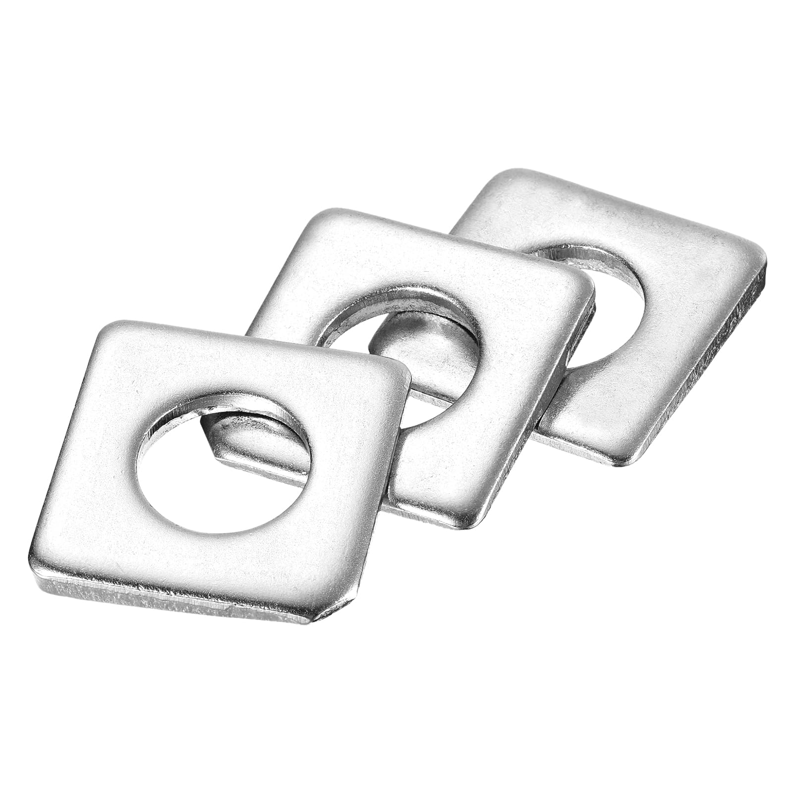 uxcell 3pcs Beveled Square Washers M24x50x8 Stainless Steel Missing Angle Flat Gasket for Channel Steel Wedge Shaped Washers for Shim Leveling
