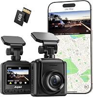 Avylet 2K WiFi Autós Fedélzeti Kamera GPS 64GB Éjszakai Látás 150° Parkolás Figyelés 1