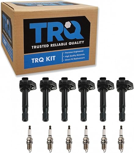 Miniatura 103 de TRQ Kit de bobina de encendido y bujía Iridium 12 piezas compatible con Ford Explorer 2020-2021 Police Interceptor Utility Lincoln Aviator con V6