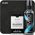 EVEO Eyeglass Vaporisateur nettoyant - Nettoyeur de verres Pas de streaks Technologie & Tissu de nettoyage en microfibre - Kit de nettoyage des verres, Nettoyeurs de verre pour yeux - Écran & Kit de lunettes pour les yeux (2 Boîte)