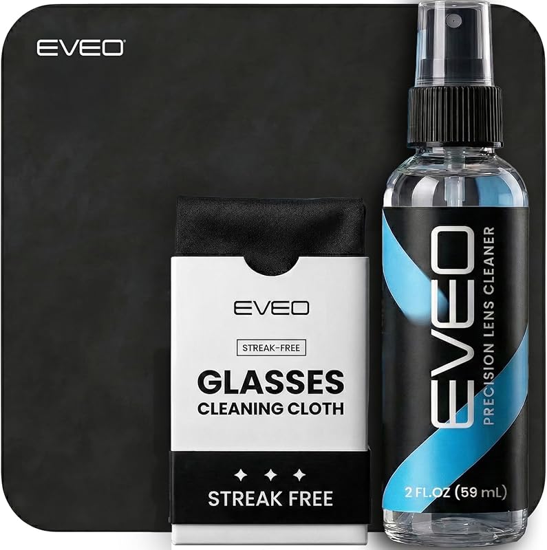 Eyeglass Cleaner Spray - No Streaks Technology with Microfiber Cleaning Cloth- Glasses Cleaning Kit - Glasses Cleaner Spray with Lens Cleaner Cloth - Screen & Eye Kit - 1 Pack