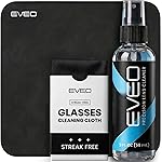EVEO Eyeglass Cleaner Spray - No Streaks Technology with Microfiber Cleaning Cloth- Glasses Cleaning Kit - Glasses Cleaner Spray with Lens Cleaner Cloth - Screen & Eye Kit - 1 Pack