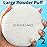 Teenitor 2pcs Powder Puff, 4.13 Inch Powder Puff for Body Powder, Body Powder Puff Large Powder Puff Loose Powder Puffs Soft Velour Body Powder Puff and Container White