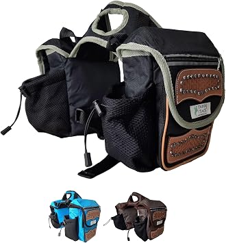 Tahoe Tack Durango Series Triple Layer Padded 600D Horn Bag for Western Saddles, Black