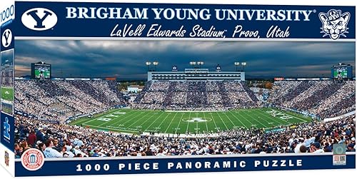 Vista 58 de MasterPieces - Rompecabezas de 1000 piezas, NCAA Montana Grizzlies, vista panorámica del estadio de fútbol, divertido para adultos y familia, 13 x