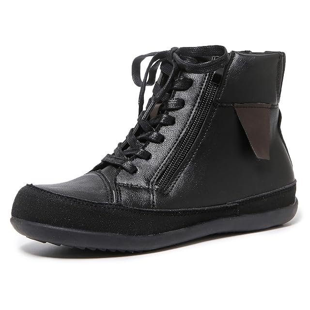 Unifizz Womens Ankle Boots Lace up and Side Zipper Flat Fashion Combat Booties Low Heel