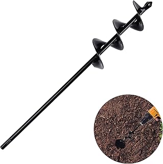 Gartenschneckenbohrer, 37,3 cm, Spiralbohrer, für Tulpen, Iris, Beetpflanzen und Graben von Unkraut Wurzeln