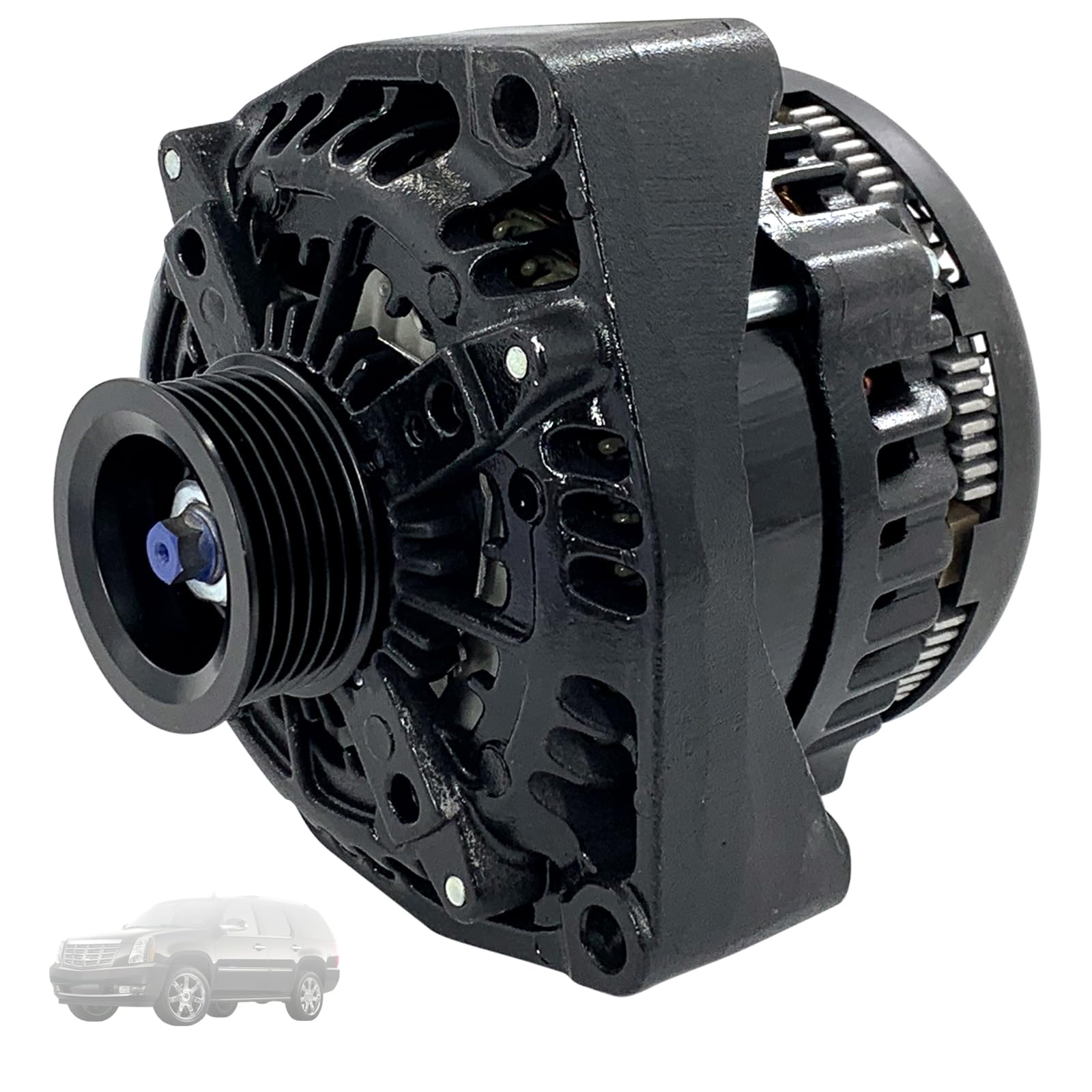 Photo 1 of 15093928 300 Amp 14V High Output Alternator Compatible with Cadillac Escalade 2007-2011 Chevrolet Avalanche Suburban Tahoe 2007-2011 GMC Yukon XL 2007-2011 Hummer H2 2008-2009 Replace# 15857609