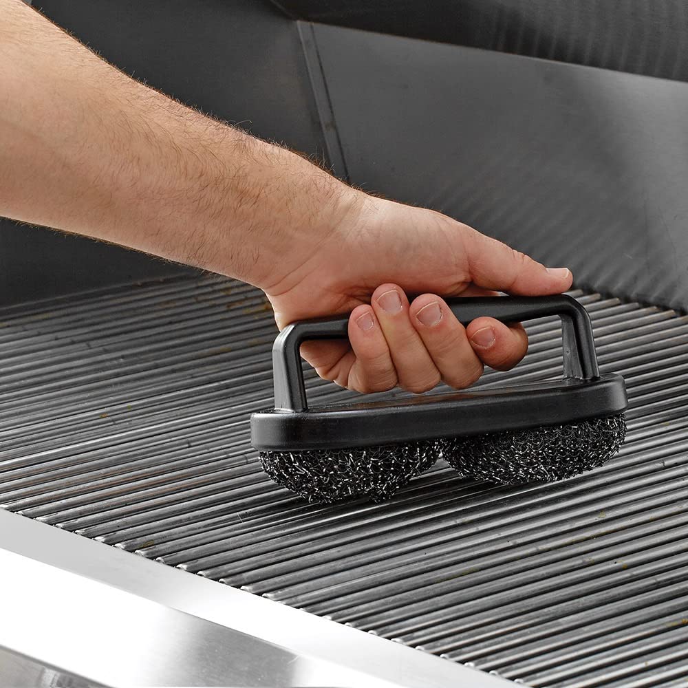 MR. BAR-B-Q 06470Y Hand Held Scrubber Brush, Black