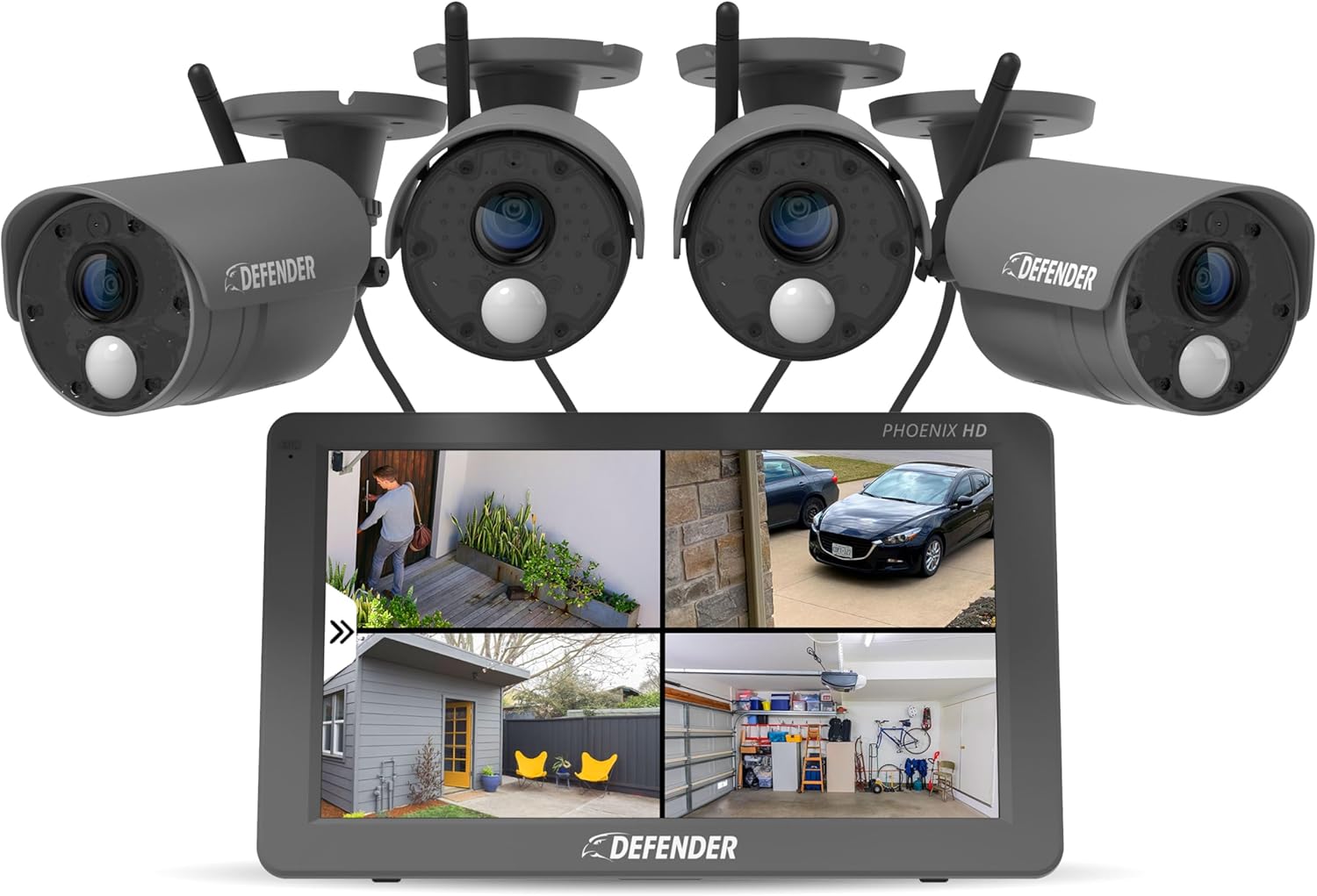 Amazon.com : Defender PhoenixHD Wireless Security Camera System with 10 ...