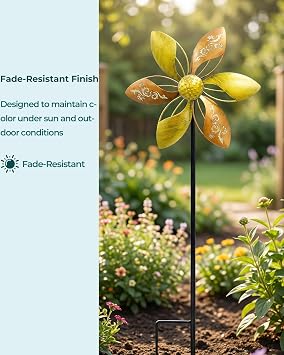 Metal Wind Spinner for Yard, 37 Kinetic Garden Decor