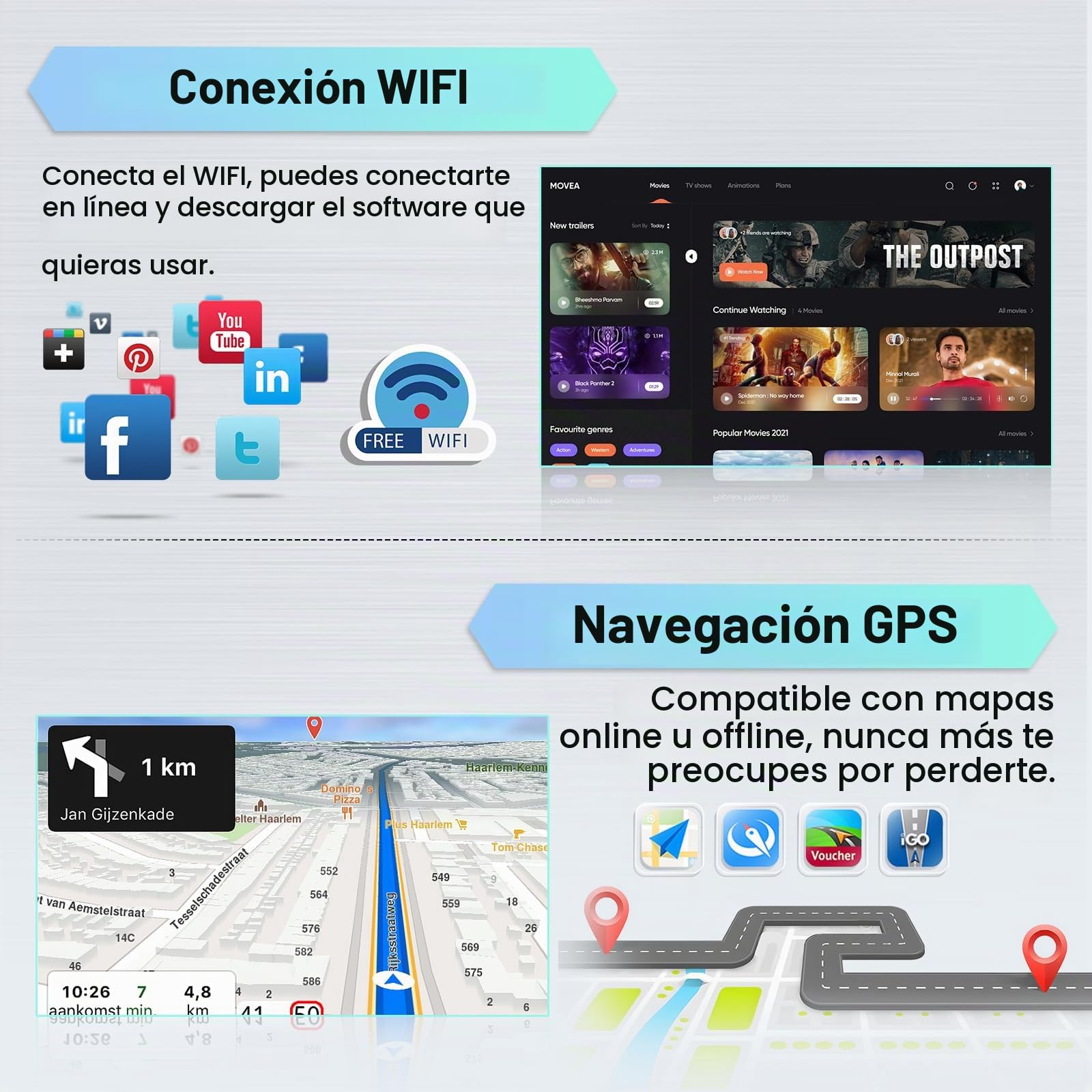 Hikity 2+64GB Android 15 Radio Coche para Peugeot 308 408 2007-2015 CarPlay Android Auto Inalámbrico Bluetooth Manos Libres Auto Radio con 9" Pantalla Táctil WiFi GPS