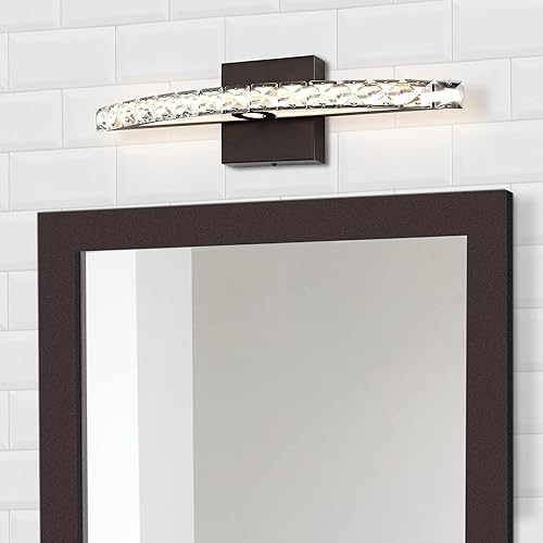 Miniatura 3 de JONATHAN Y JYL7117A Alyson 18" 1 luz bohemia industrial hierroacrílico integrado LED luz de tocador moderna, contemporánea, vintage baño pasillo