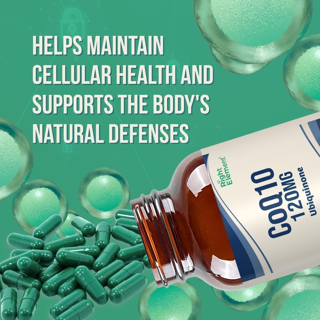 CoQ10 120Mg Ubiquinone | Supports Cellular Energy and antioxidant Activity for Overall Wellness. (1-Pack)