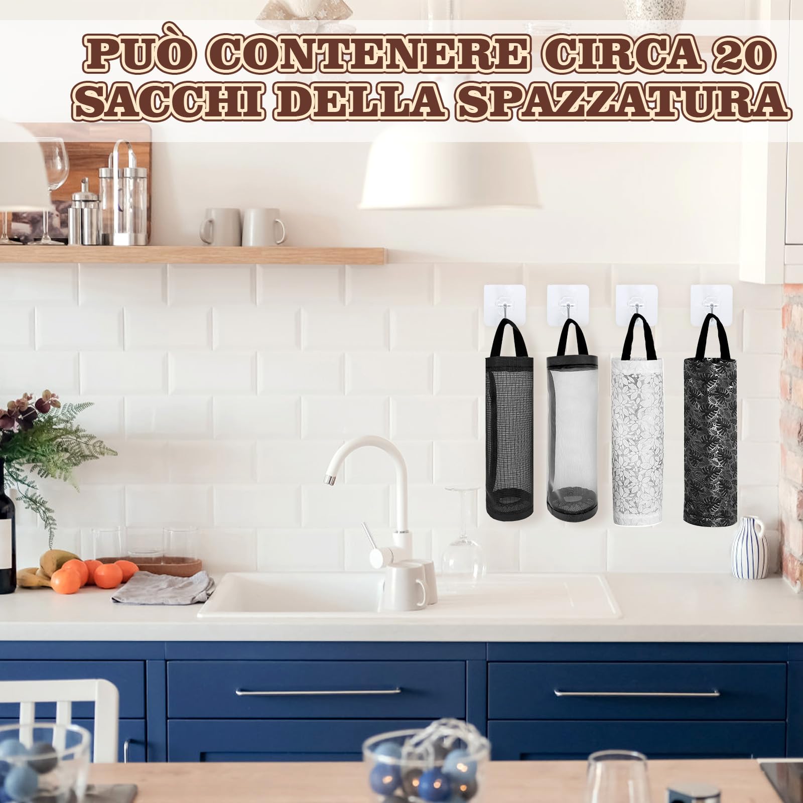 MiOYOOW Supporto Pieghevole Per Sacchetti Spazzatura Con Chiusura Magnetica, Per Armadietti