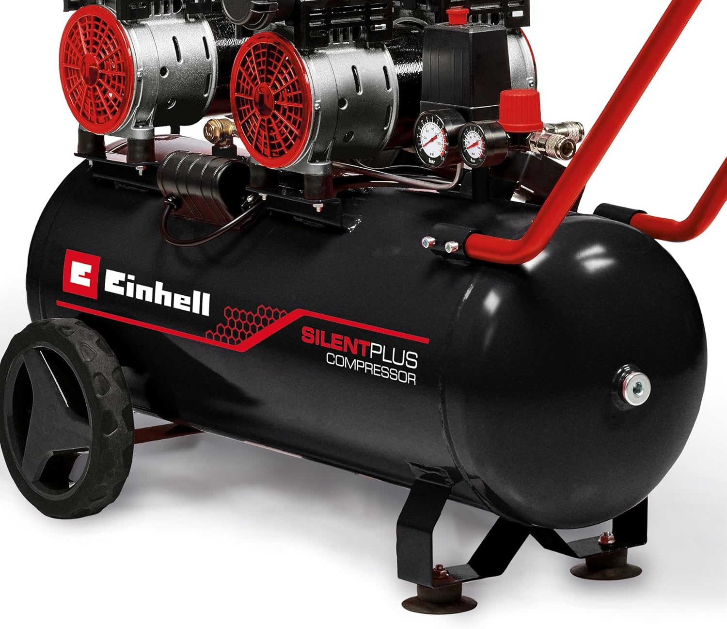 Einhell TE-AC 50 Silent Compressor Air (Whispering Compressor, 1500 W, Max. 8 Bar, Oil/Service Free Motor, 50 L Tank, Drain Screw, Safety Valve)