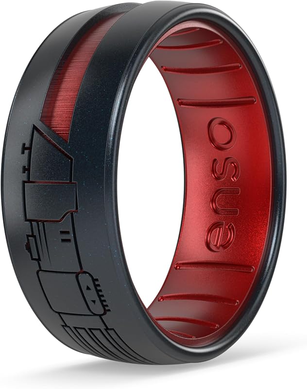 Enso Rings Star Wars Lightsaber Collection - Dualtone Silicone Ring - Etched Design - Comfortable, Breathable, and Safe