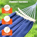 2 PCS Detachable Hammock Spreader Bars, Wooden Hammock Spreader Bar, Hammocks Durable Replacement Accessories Bars for Patio, Backyard, Camping, Garden
